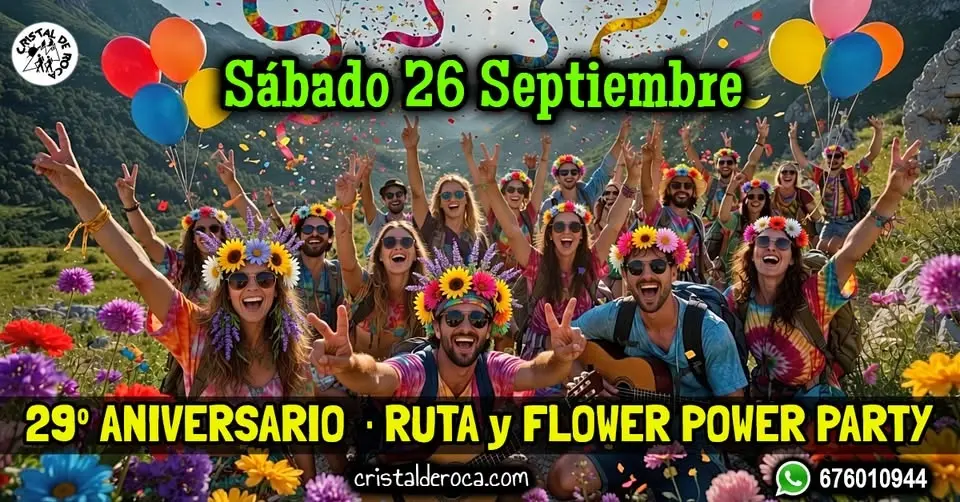 29º ANIVERSARIO · Ruta y Flower Power Party 🌸