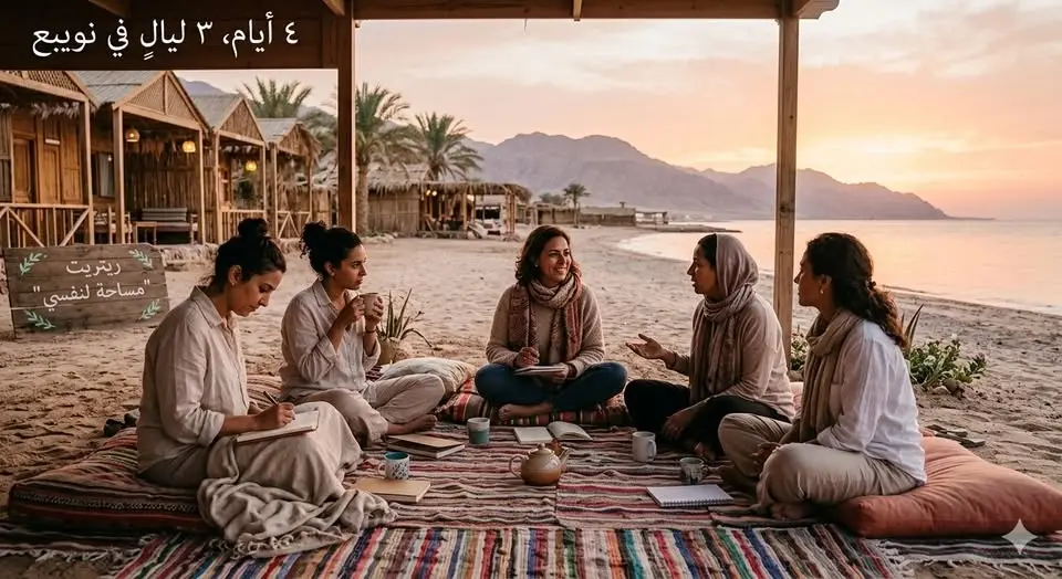 ريتريت نسائي في نويبع مع منى ياسين