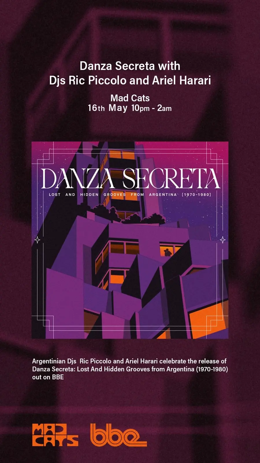 Danza Secreta Release Party W/ Harari & Ric Piccolo