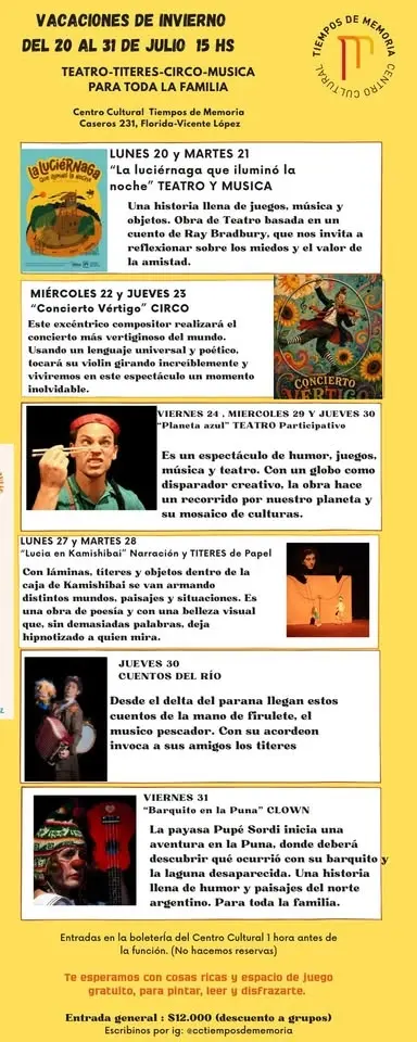 TEATRO PARA LAS INFANCIAS EN VICENTE LÓPEZ