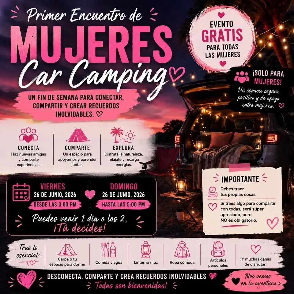 Primer Encuentro de Mujeres Car Camping PR