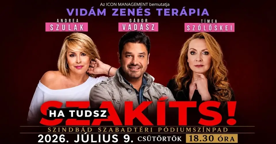 Szakíts, ha tudsz – vidám, zenés pódiumelőadás Szulák Andreával