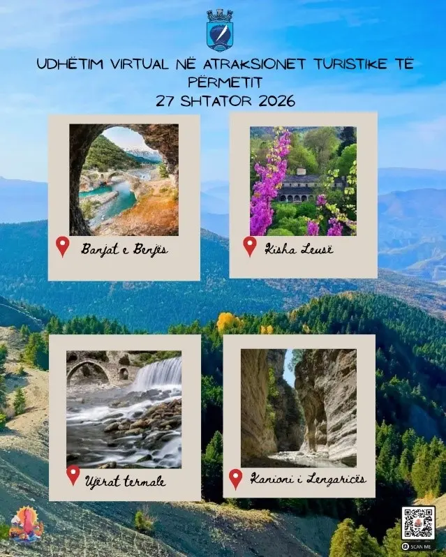 Virtual travel to the tourist attractions of Përmet