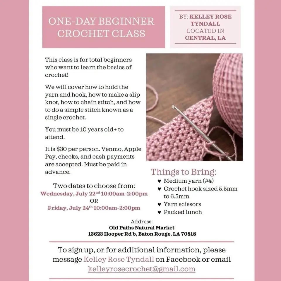 🧶 Beginner Crochet Class 🧶