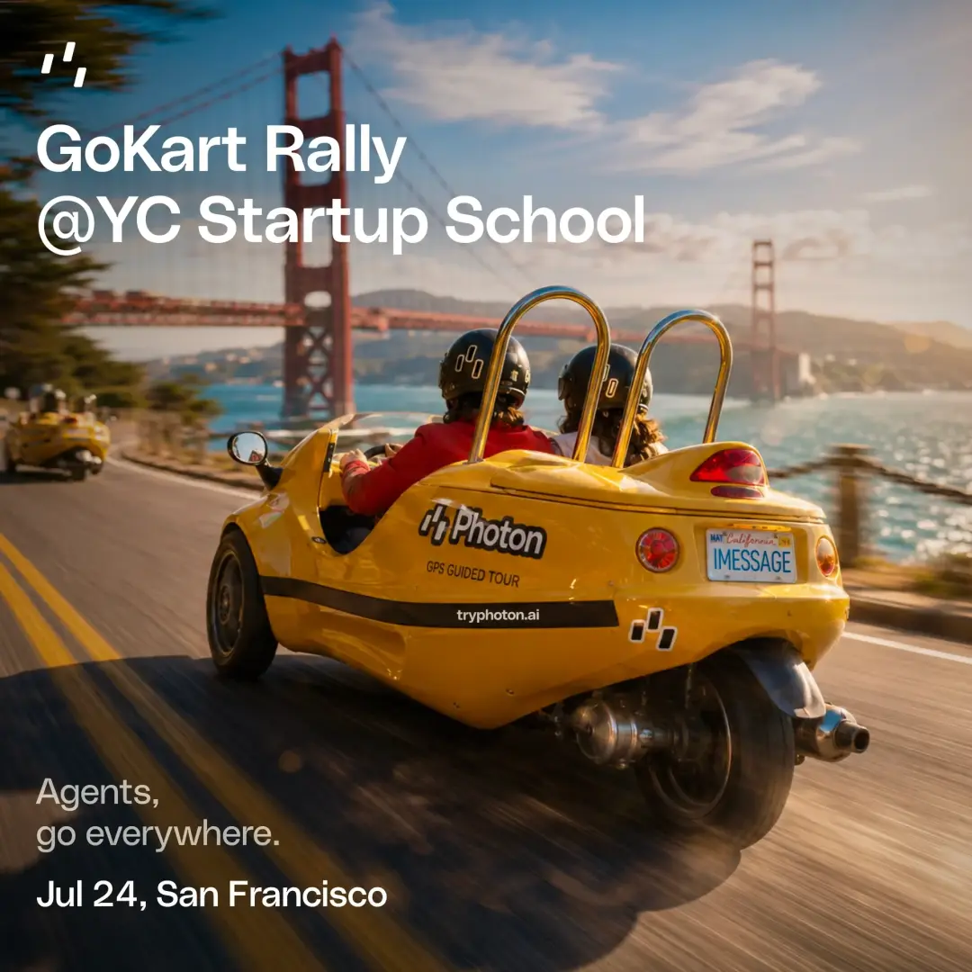 Photon GoKart Rally @ YC Startup School