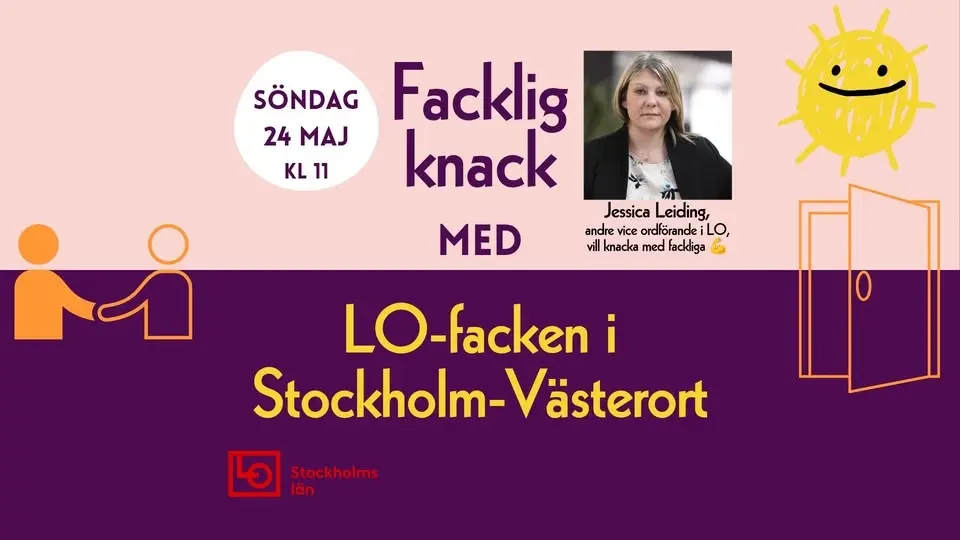 Facklig knack i Tensta med LO:s andre vice ordförande Jessica Leiding
