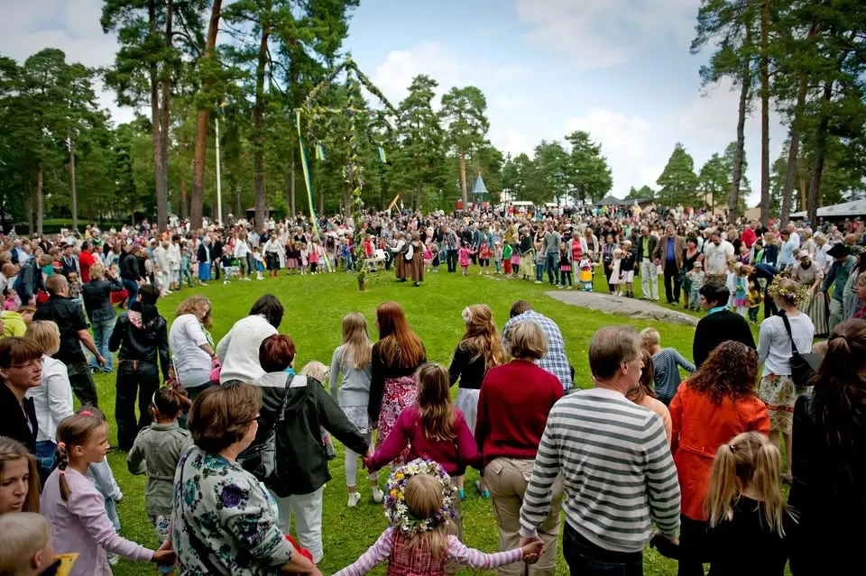 Midsommarfirande i Mariebergsskogen