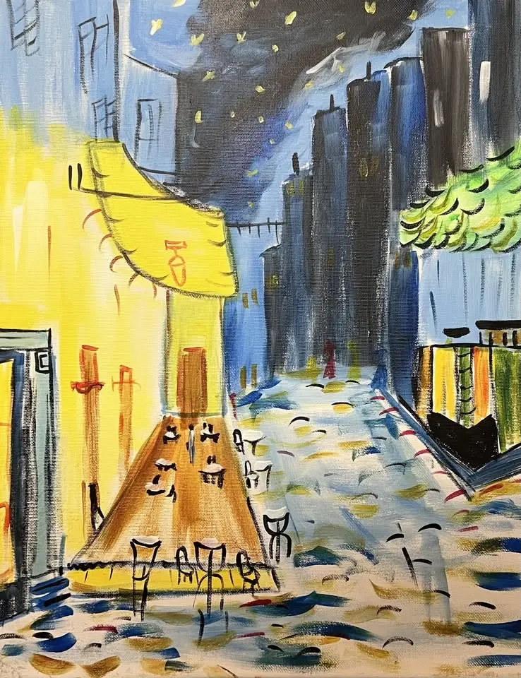 Paint Like Van Gogh: Cafe Terrace at Night
