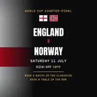 England v Norway | World Cup Quarter-Final Live at Joshua Brooks