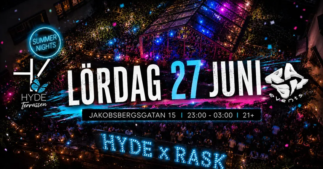 HYDE Stockholm — Lördag 27 Juni