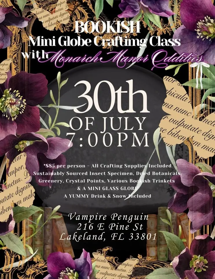 BOOKISH Butterfly Glass Globe Crafting Class