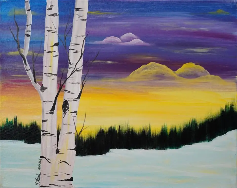 Golden Violet Sunrise Painting Workshop @ FirstBuild