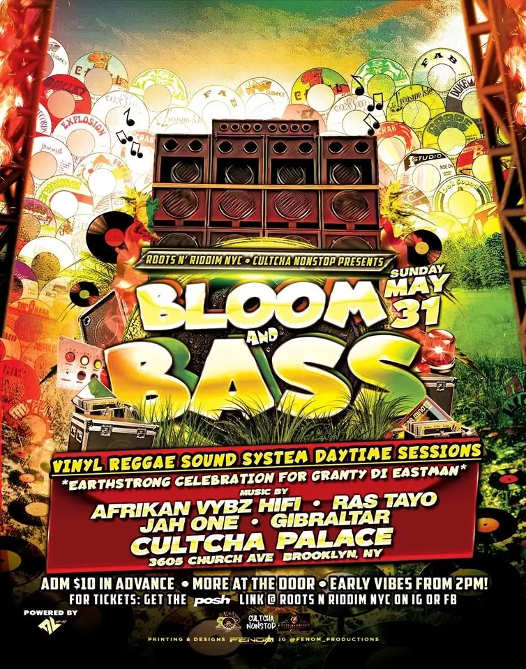 Bloom & Bass II Vinyl Roots Reggae Sound System Daytime Sessions