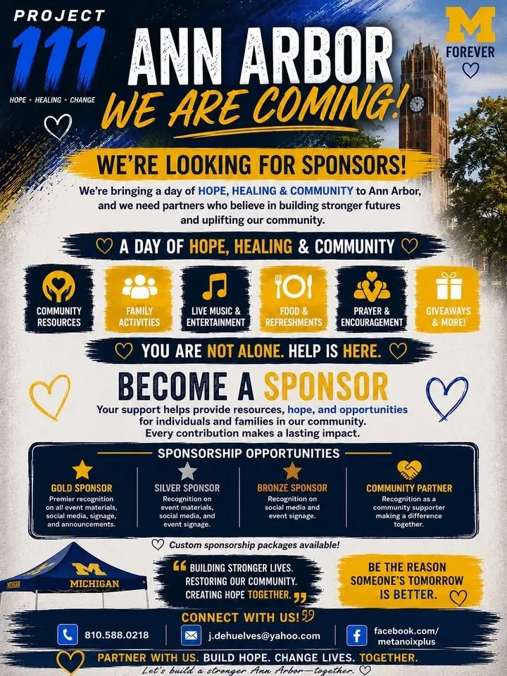 Project 111: Hope in the Park Serving Communities With Faith, Hope, and Love- Ann Arbor