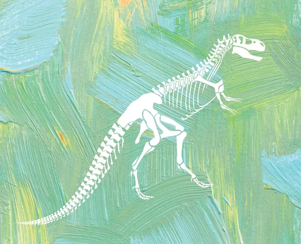 Dino Bones Resist Painting