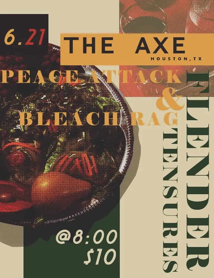 TENSURES (DENTON) * PEACE ATTACK * BLEACH RAG * FLENDER 
