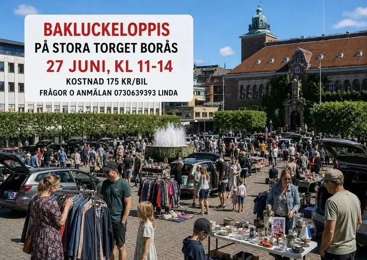 Bakluckeloppis på Stora torget