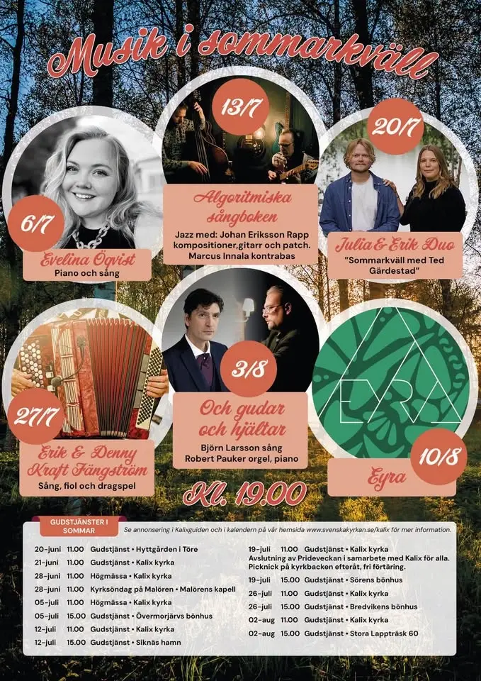 Musik i sommarkväll i Kalix kyrka