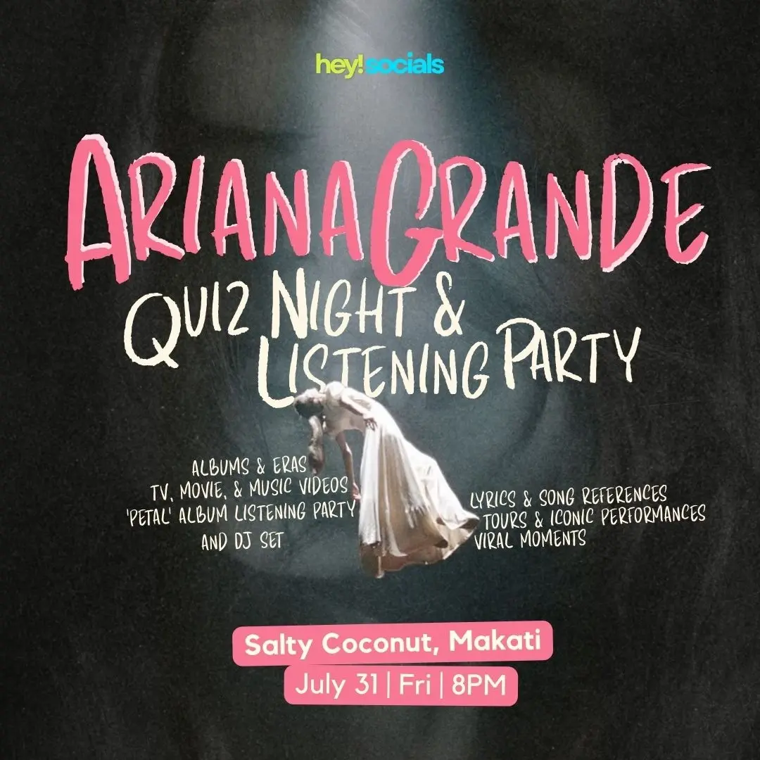 Thank U, Quiz: Ariana Grande Quiz Night + Petal Album Listening Party (Friday, July 31 | 8PM)