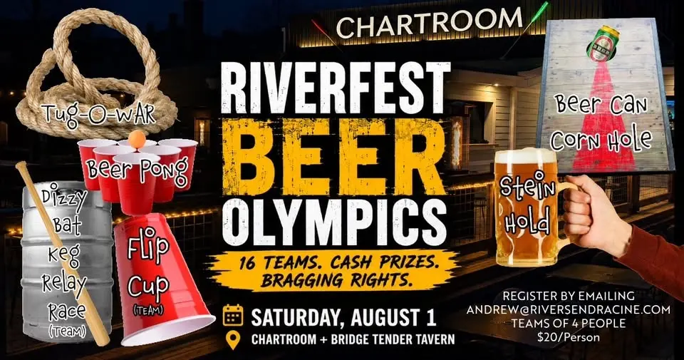 Sun Cruiser Riverfest Beer Olympics 2026 | Downtown Racine