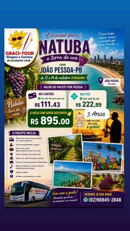 Excursão terrestre de 12 a 14 de Outubro 