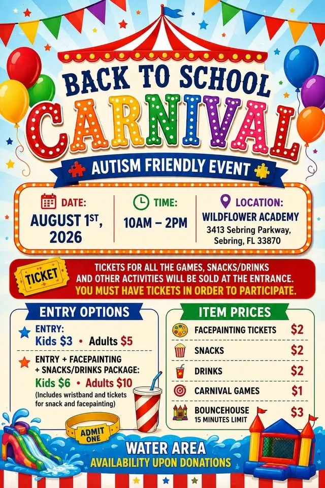 Fundraiser Carnival Bash Back to School