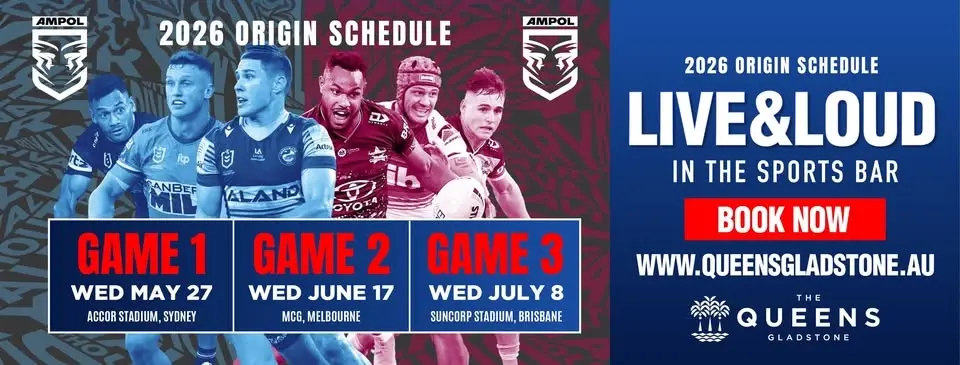 State of Origin Game III | The Queens Hotel Gladstone