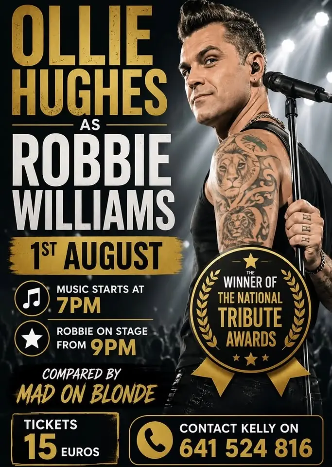 Ollie Hughes as Robbie Williams