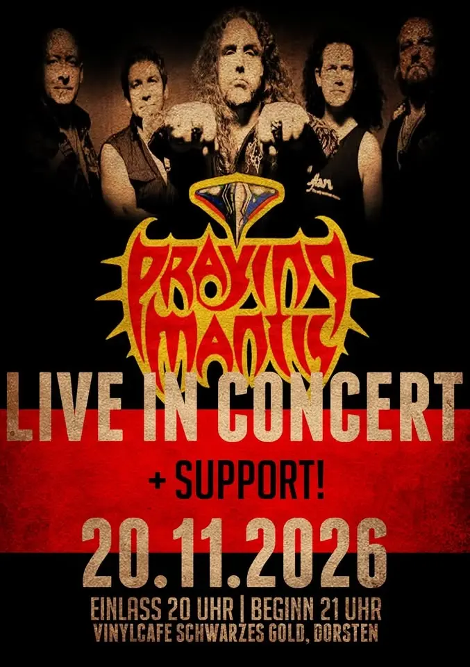 Praying Mantis + Support LIVE@Vinylcafe