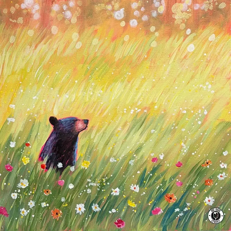 Bear In The Breeze Canvas Paint Night