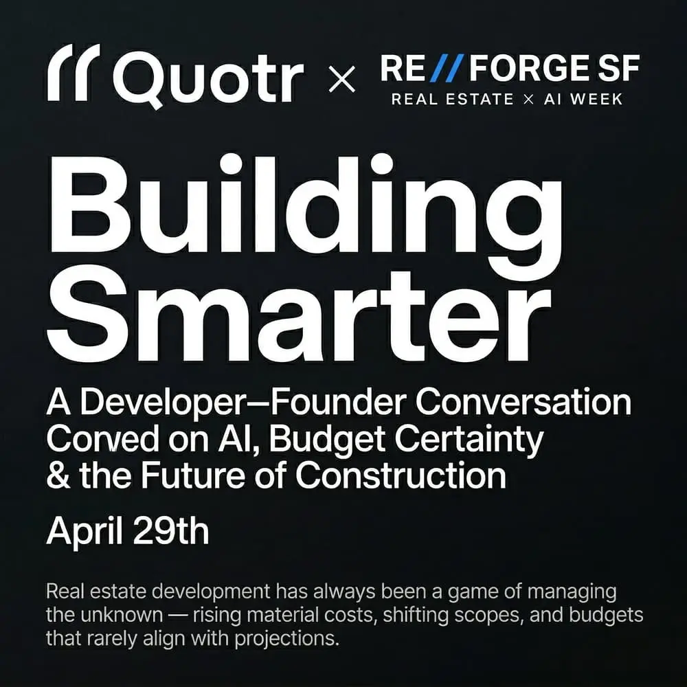 Building Smarter: A Developer-Founder Conversation on AI,Budget Certainty & the Future of Construction