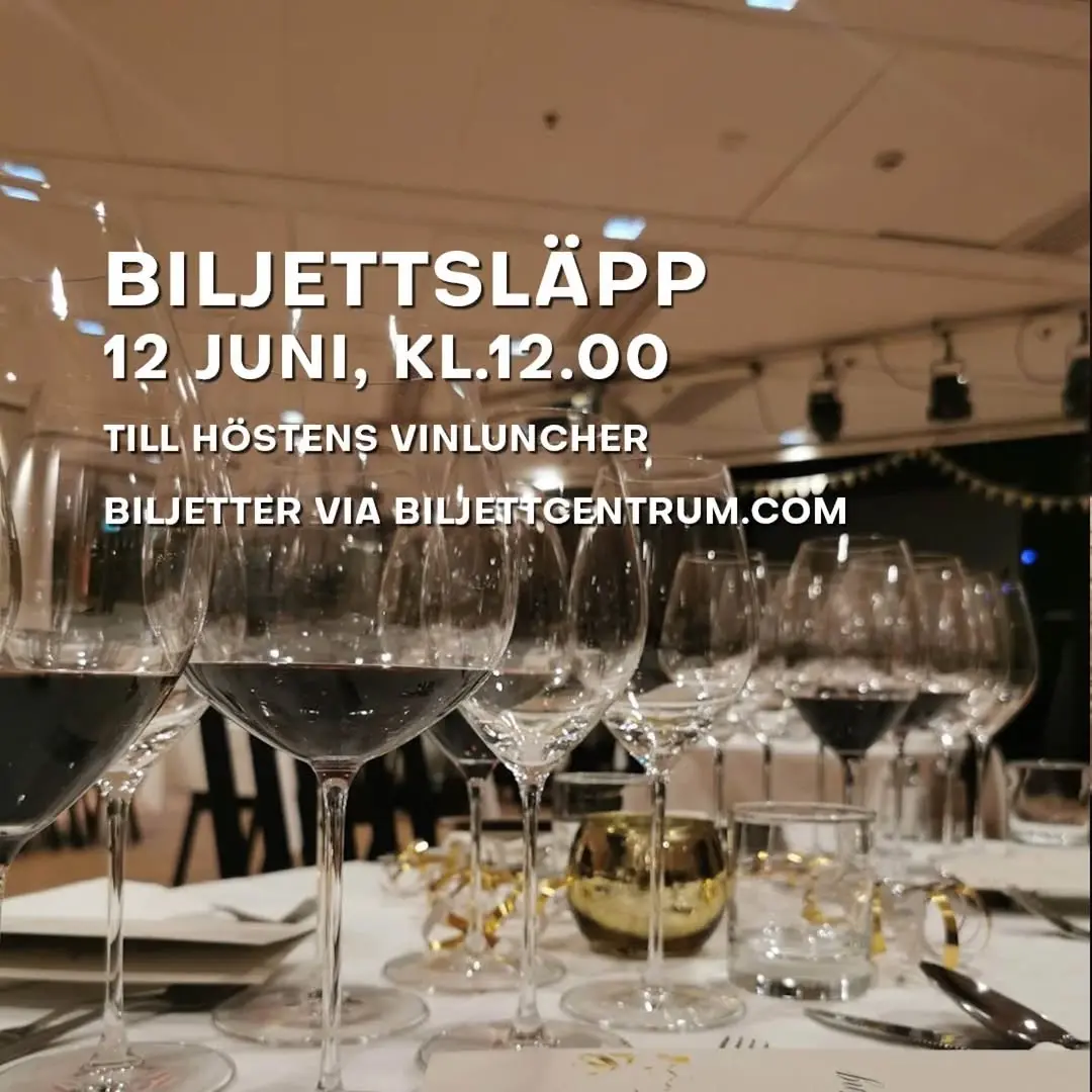 Biljettsläpp till höstens vinluncher