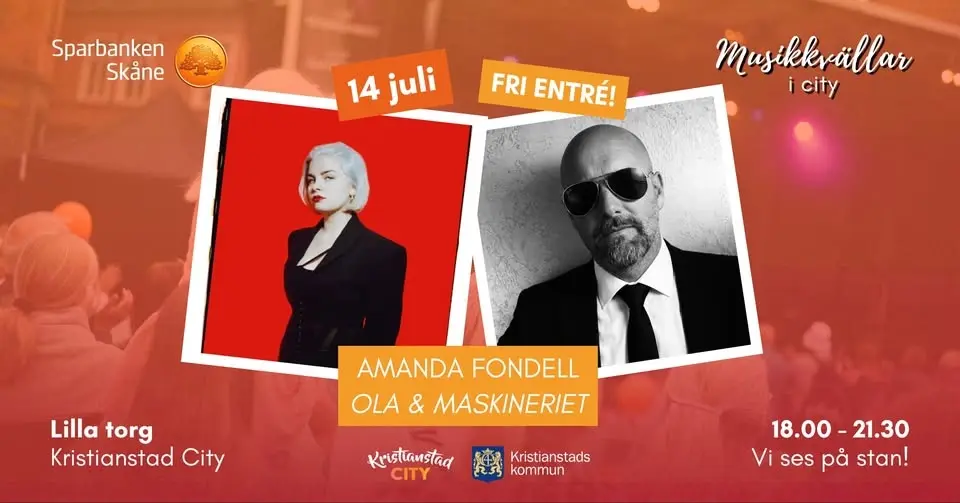 Musikkvällar i city l Amanda Fondell / Ola & Maskineriet l Fri entré!