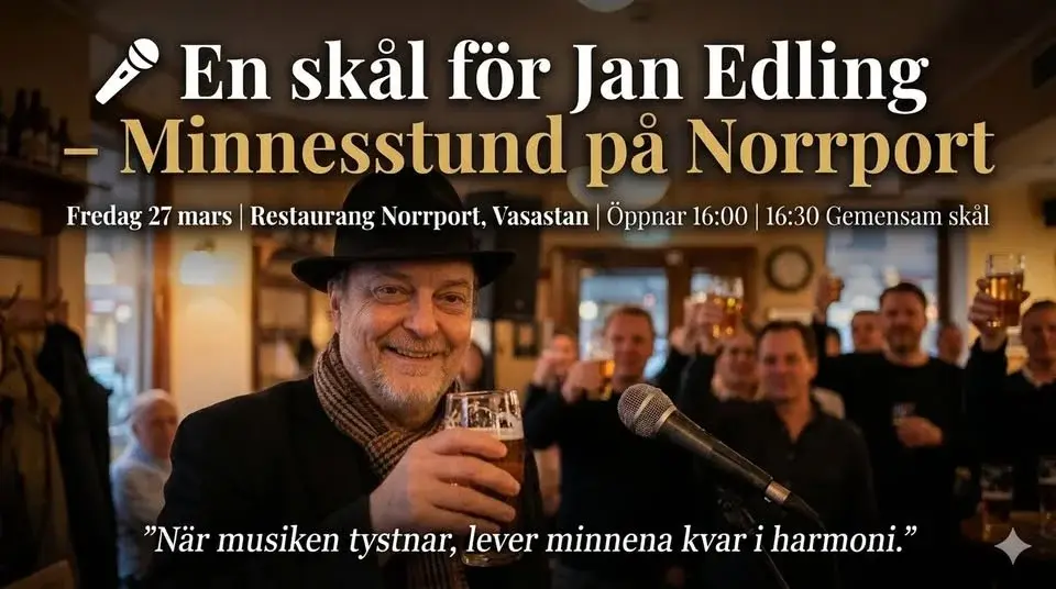 âđ€ En skĂ„l för Jan Edling â Minnesstund pĂ„ Norrport