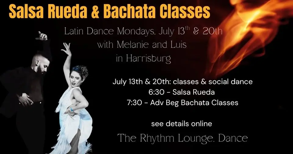 Salsa Rueda and Adv Beg Bachata - Monday 2 week summer session