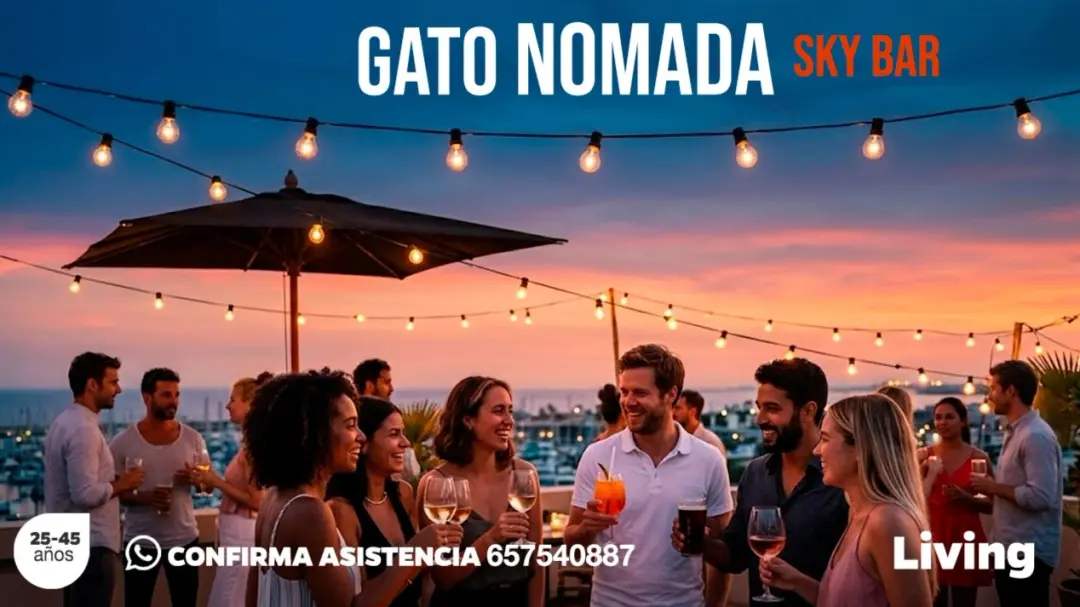 GATO NOMADA SKY BAR PARTY. ¡Sólo con QR!