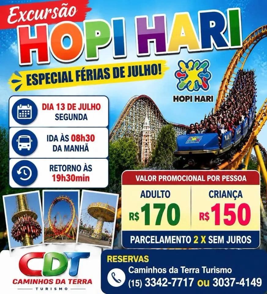 Excursão Hopi Hari