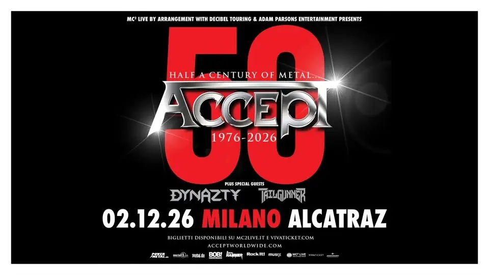ACCEPT - Half a Century of Metal 1976-2026 | Milano, Alcatraz