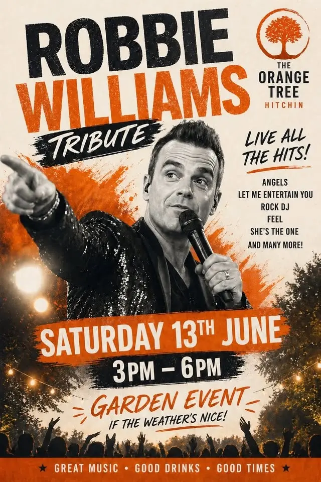 Robbie Williams tribute in garden
