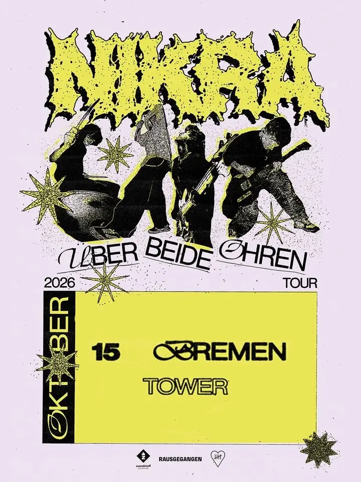 NIKRA • “Über beide Ohren” - Tour 2026 • Bremen • 15.10.26 • Tower Musikclub