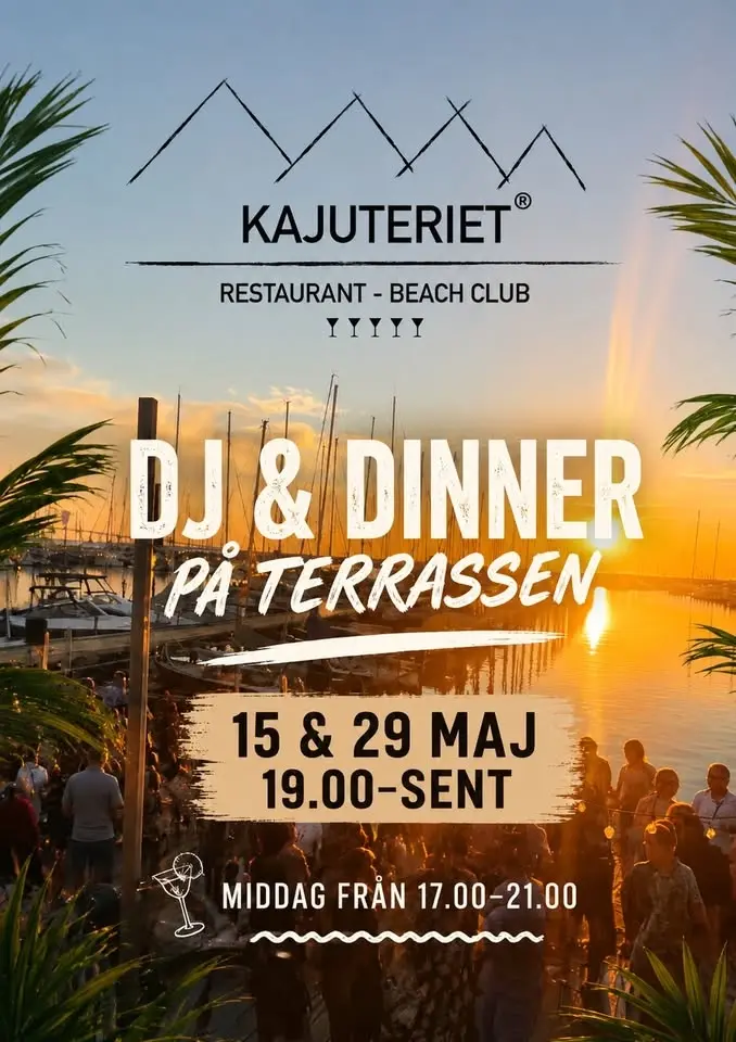 đ„đ”DINNER & DJ pĂ„ KAJUTERIETđ„đ”