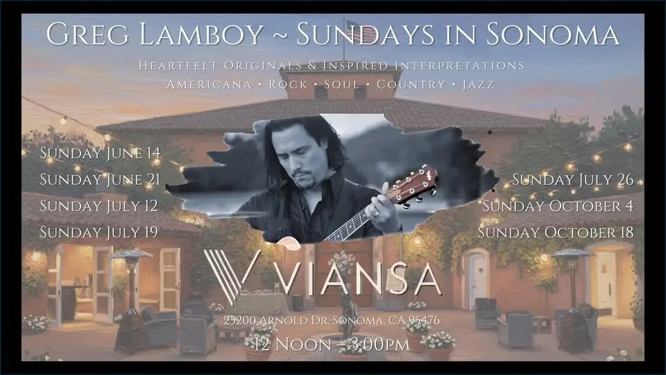 Sundays in Sonoma - Greg Lamboy performs at Viansa Winery