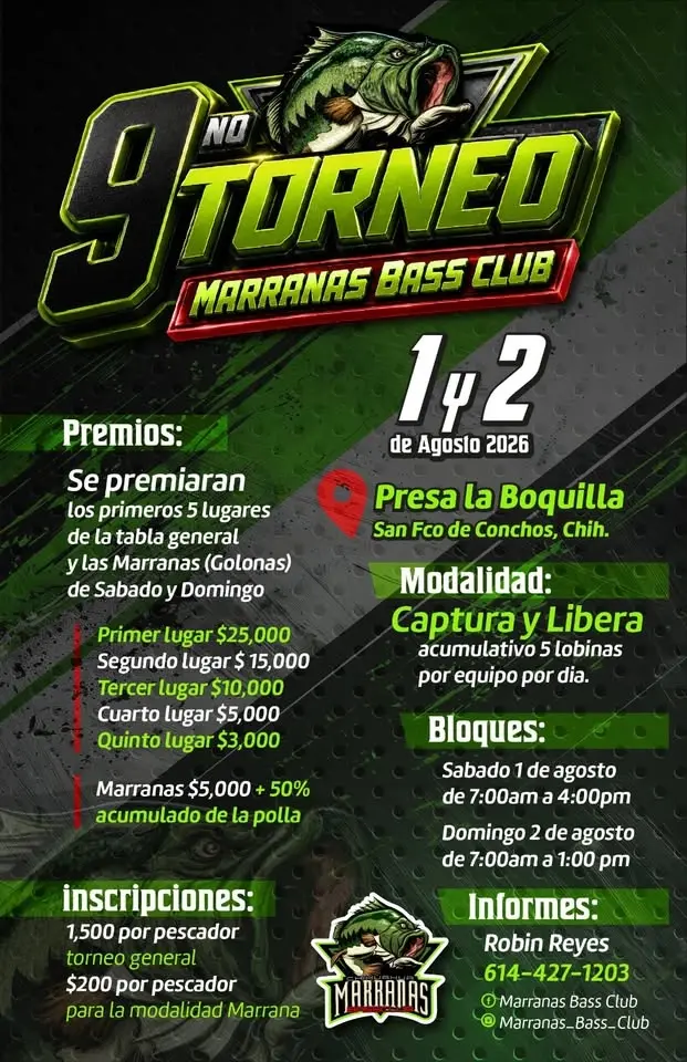 Noveno Torneo Marranas Bass Club 
