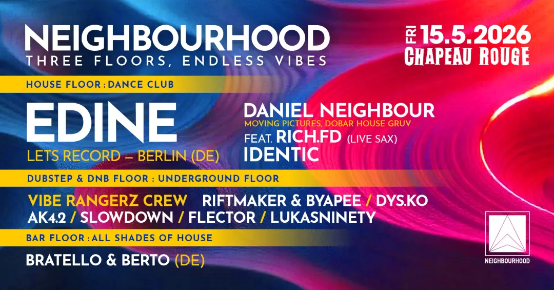Neighbourhood w/Edine (Berlin) - three floors: deep, tech & minimal house, dubstep & dnb