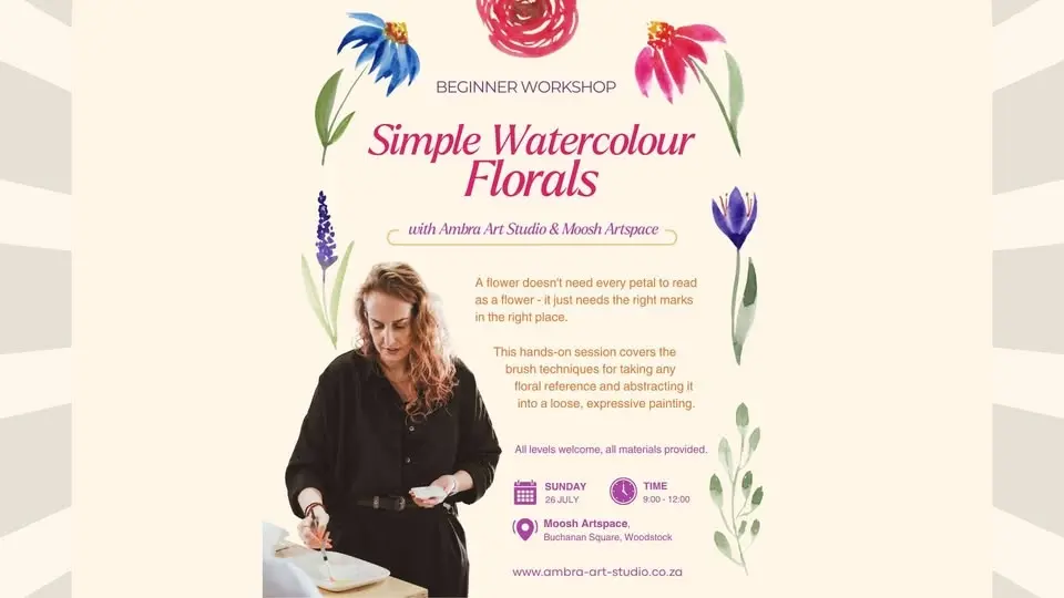Simple Watercolour Florals Workshop by Ambra Art Studio
