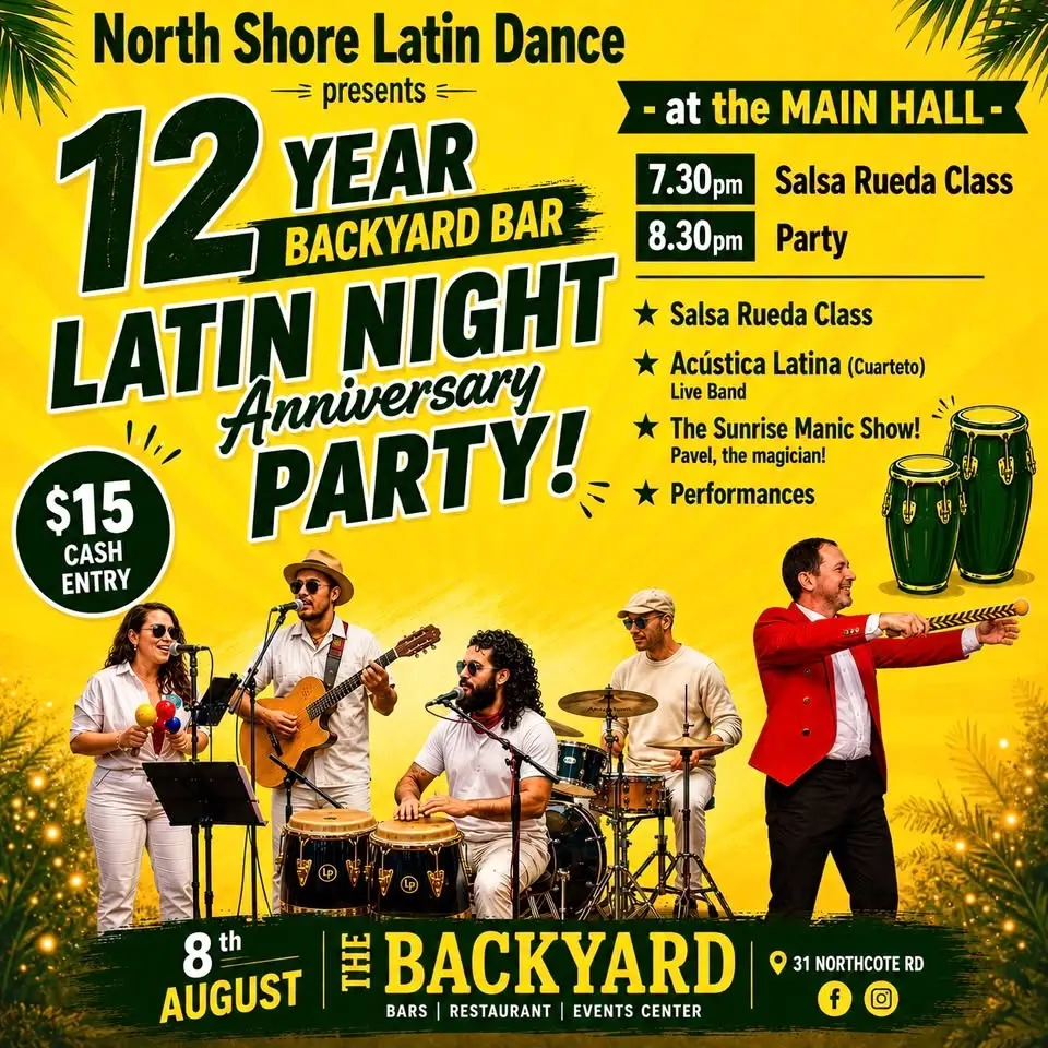12 Year Backyard Bar Latin Night Anniversary Party