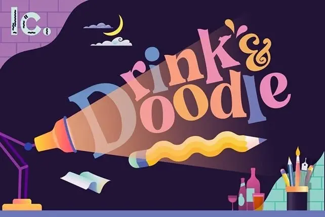 After beach: Drink & Doodle