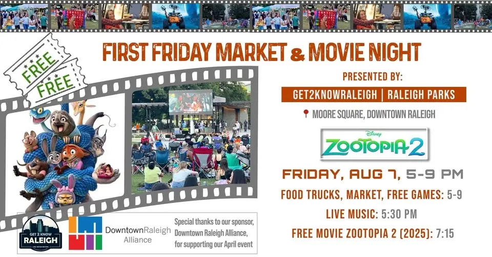 First Friday Market & Movie Night: Zootopia 2 (2025)