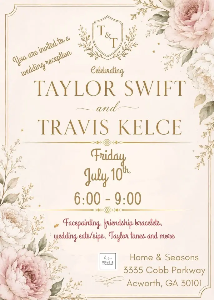 You are invited to a Taylor & Travis wedding reception party