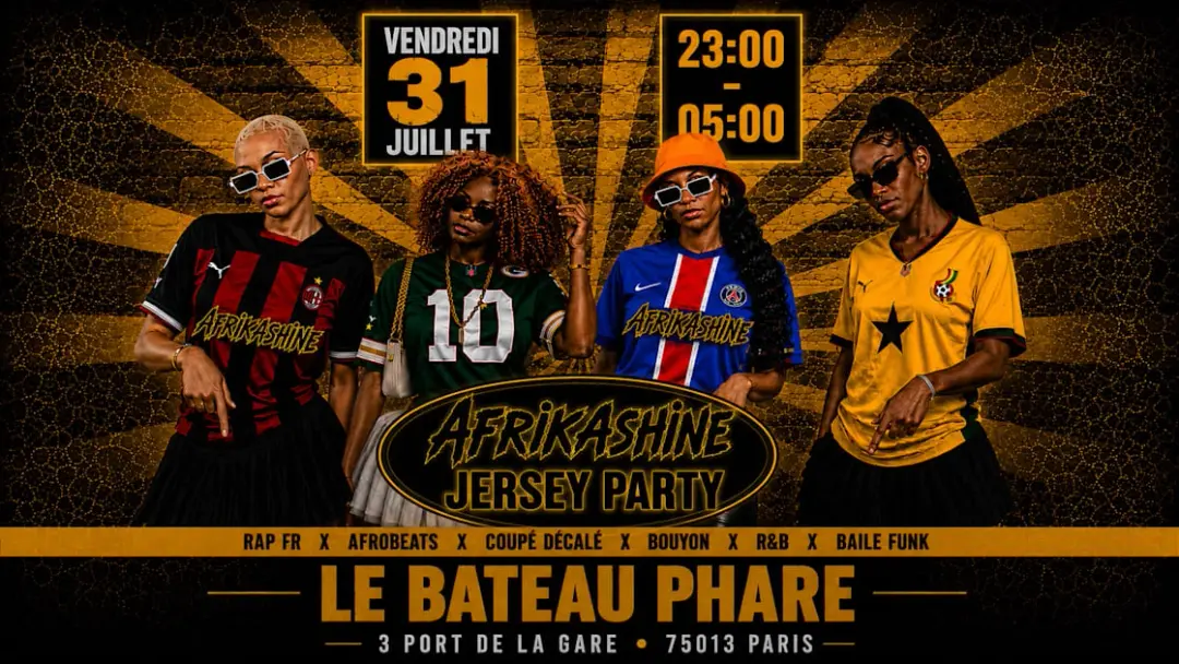 Afrikashine : Jersey Party Edition